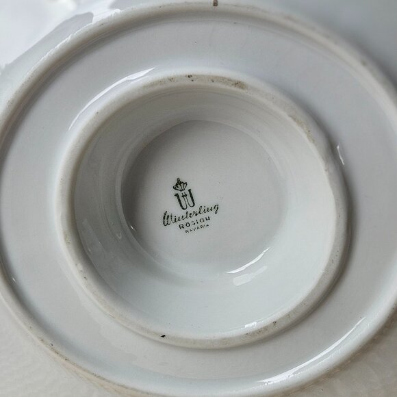 Vintage Winterling Bavaria Porcelain‎ Sauce Boat with attached Underplate - Picture 8 of 13
